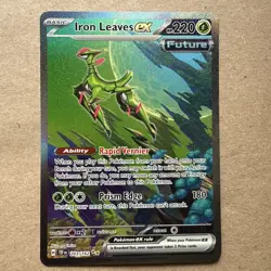 Iron Leaves ex 203/162 Temporal Forces Special Illustration Rare Pokemon - Image 1