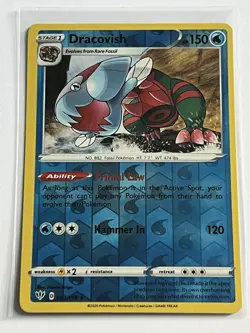 Dracovish 53 / 189 Pokemon Darkness Ablaze 2020 Near Mint Reverse Holo Rare - Image 2