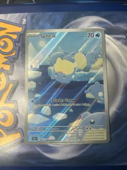 Pokemon TCG SV08 Surging Sparks Spheal 199/191 Illustration Rare Holo Eng 2024 - Image 1