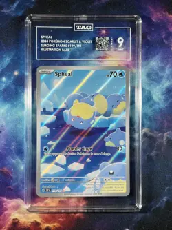 Pokemon TCG TAG 9 Spheal 199/191 Sv08 Surging Sparks IR Holo EN 2024 - Image 1