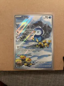 Pokemon TCG Piplup 098/094 – Phantasmal Flames – Illustration Rare – EN NM - Image 1