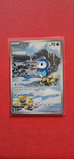 Pokemon TCG Card Piplup 098/094 Me02: Phantasmal Flames Illustration Rare - NM - Image 1