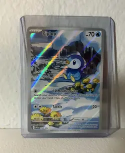 Pokemon Piplup 098/094 Phantasmal Flames Illustration Rare IR Holo EN - Image 1