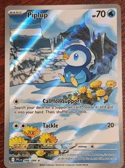 Piplup 098/094 Illustration Rare Phantasmal Flames Pokemon Near Mint Condition - Image 1
