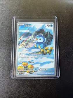 Pokemon TCG Piplup 098/094 – Phantasmal Flames – Illustration Rare – EN NM - Image 1