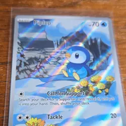 Pokemon Piplup 098/094 Me02 Phantasmal Flames Illustration Rare Holo ENG - Image 3