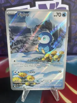 Pokemon TCG Card Piplup 098/094 Me02: Phantasmal Flames Illustration Rare - NM - Image 1