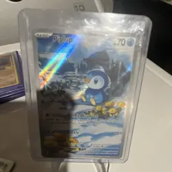 The Pokemon Company Pokemon TCG Piplup 098/094 Me02 Holo 70HP Signed - Image 1