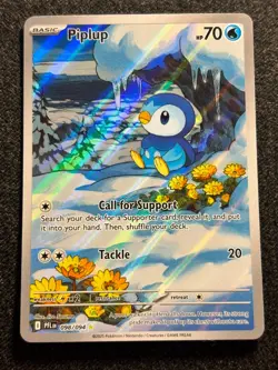Pokemon TCG Piplup 098/094 Phantasmal Flames Illustration Rare Near Mint - Image 1
