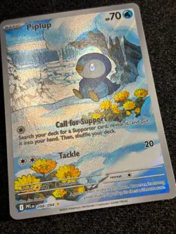 Pokemon TCG Piplup 098/094 Phantasmal Flames Illustration Rare Near Mint - Image 2