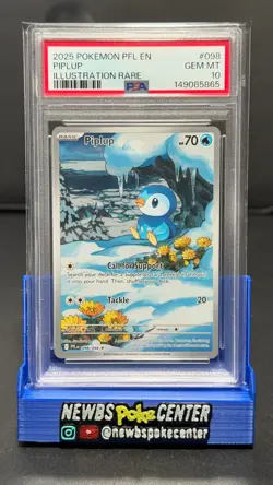 PSA 10 Piplup Illustration Rare 098/094 Foil 2025 Pokemon PFL English - Image 1