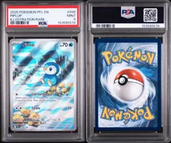Piplup 098/094 IR - 2025 Pokemon Phantasmal Flames Illustration Rare PSA 9 MINT - Image 3