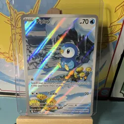 Pokemon TCG Piplup 098/094 Me02 Phantasmal Flames Illustration Rare Holo EN 70HP - Image 2