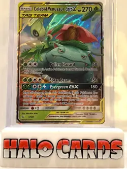 PACK FRESH Pokemon Celebi & Venusaur GX 1/181 SM Team Up Ultra Rare Holo G - Image 1