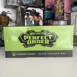 PERFECT ORDER ETB Pokemon Center Edition (Mega Evolution) Pokemon TCG BNIB+S - Image 5
