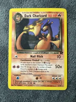 Dark Charizard #21 1st Edition Team Rocket Pokemon Card MP - Image 1