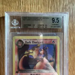 Dark Charizard 21/82 1st Edition Non Holo Rare TR Pokemon Card Beckett 9.5 - Image 2