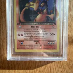 Dark Charizard 21/82 1st Edition Non Holo Rare TR Pokemon Card Beckett 9.5 - Image 3
