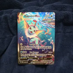 2021 Pokemon TCG Vaporeon VMAX Promo Full Art Rapid Strike Holo SWSH182 English - Image 1