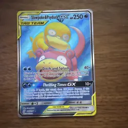 Slowpoke & Psyduck GX TAG TEAM Full Art Holo 217/236 SM-Unified Minds 250HP - Image 1
