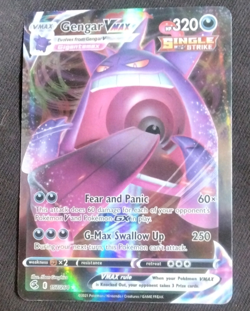 Pokemon TCG Gengar VMAX 157/264 Fusion Strike Ultra Rare Holo HP 320 English - Image 1