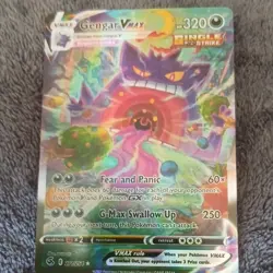 Pokemon TCG Gengar VMAX 157/264 Fusion Strike Ultra Rare Holo - Image 1