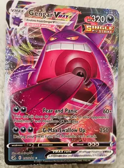 Pokemon TCG Gengar Vmax Fusion Strike 157/264 Holo Ultra Rare - Image 1