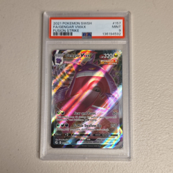 Pokemon TCG Gengar VMAX Full Art Holo Ultra Rare #157/264 Fusion Strike PSA 9 - Image 1