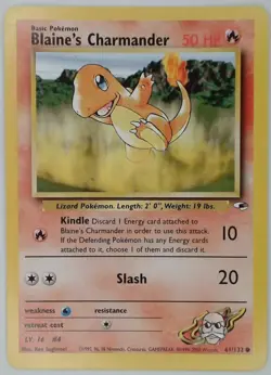 Pokemon TCG Blaine's Charmander Gym Heroes 61/132 Regular Unlimited Common - Image 1