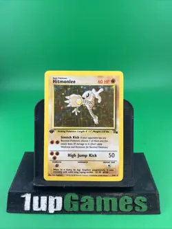 Pokemon 1st Edition Fossil Hitmonlee Holo #7/62 - Image 1
