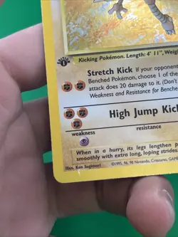 Pokemon 1st Edition Fossil Hitmonlee Holo #7/62 - Image 5
