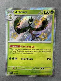Arboliva 104/091 Sv: Paldean Fates Shiny Rare MINT Baby Shiny Pokemon TCG - Image 2