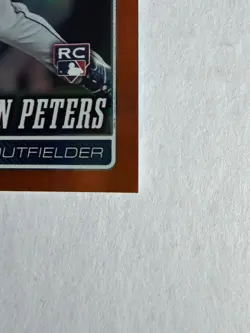 2026 Topps Series 1 Tristan Peters RC Rookie Orange Foil 2/25 Rays/White Sox - Image 3