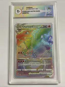 Pokemon GRAAD 9.5 CHARIZARD VASTRO 174/172 Astri Lucenti - 2022 ITA ITALIANO - Image 1