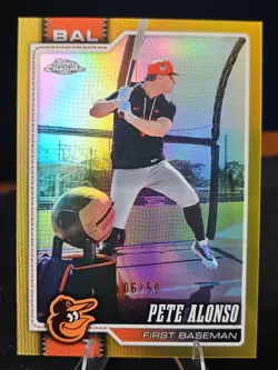 2026 Topps Chrome Baseball Image Variation (SP) Pete Alonso Gold Refractor /50 - Image 1