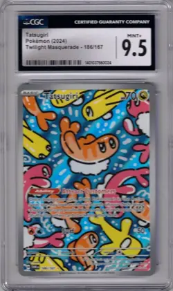 2024 POKEMON 186/167 TATSUGIRI SECRET ILL. RARE TWILIGHT MASQUERADE CGC 9.5 - Image 1