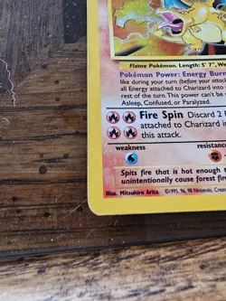 Pokemon TCG Charizard 004/130 120 HP Holo Rare Base Set 2 2000 English damage - Image 2