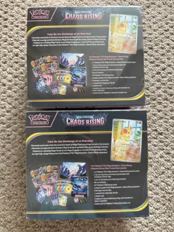 Pokemon TCG Chaos Rising Pokemon Center Elite Trainer Box ETB x2 Sealed Damage - Image 2