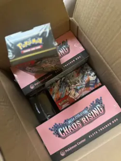 2x Pokemon Center ETB, Booster Box, 2x Booster Bundle For Chaos Rising - Image 1