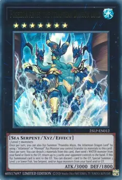 25LP-EN012 Poseidra Abyss the Atlantean Dragon Lord Secret Rare LTD Ed NM YuGiOh - Image 1