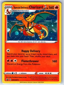 Special Delivery Charizard SWSH075 Holo Sword & Shield Promo Pokemon NM Team - Image 1