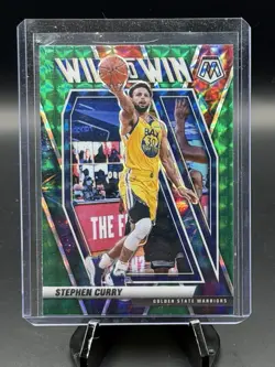 2020-21 Panini Mosaic Will to Win Stephen Curry #6 Green Mosaic Prizm - Image 1