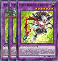 Yugioh 3x Chevreuil, Hunting Scout of the Deep Forest DOOD-EN085 Common NM - Image 1