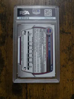 Hao Yu Lee 2023 1st Bowman Chrome Sapphire PSA 10 Detroit Tigers - Image 2