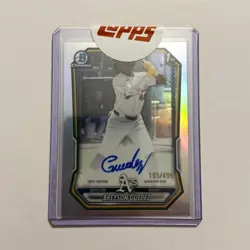 Bowman 2026 Breyson Guedez 1st Bowman Refractor Auto /499 #CPA-BG - Image 1
