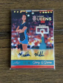 2025 Leaf Glory Of The Game Maddie Webber Court Queens Auto /40 - Image 1