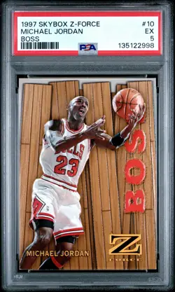 1997 Skybox Z-Force Boss #10 Michael Jordan Boss PSA 5 - Image 1