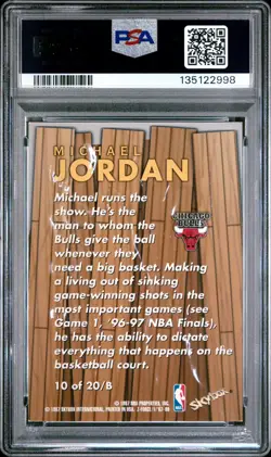 1997 Skybox Z-Force Boss #10 Michael Jordan Boss PSA 5 - Image 2
