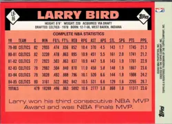 2006-07 Topps #LB-86 Larry Bird Larry Bird The Missing Years - Image 2