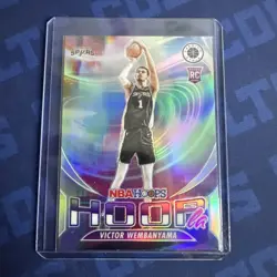 2023-24 Panini NBA HOOPS Premium Stock Hoopla Victor Wembanyama Silver RC - Image 1
